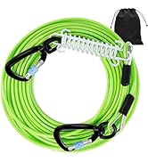 Snagle Paw Dog Leads for Yard 50FT-1000LBS Break Strength,Heavy Duty Tie Out Cable for Dogs with ...