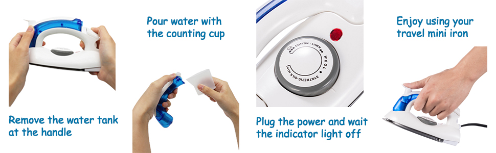 How to use the travel iron