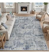 DEXI Washable Area Rug for Living Room 8x10, Modern Abstract Soft Indoor Large Rugs, Stain Resist...
