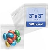 Seal Fresh 3 x 3 Inch Resealable Plastic Bags 1000 Pack — Clear Reclosable Mini Bags with Zipper ...