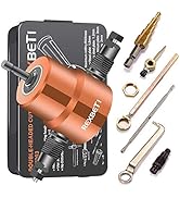 REXBETI Double Headed Sheet Metal Nibbler, Drill Attachment Metal Cutter with Extra Punch and Die...