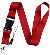 juanooo Cool Red Breakaway Lanyard for Keys Cute Key Keychain Lanyard for Women Girls for ID Badg...