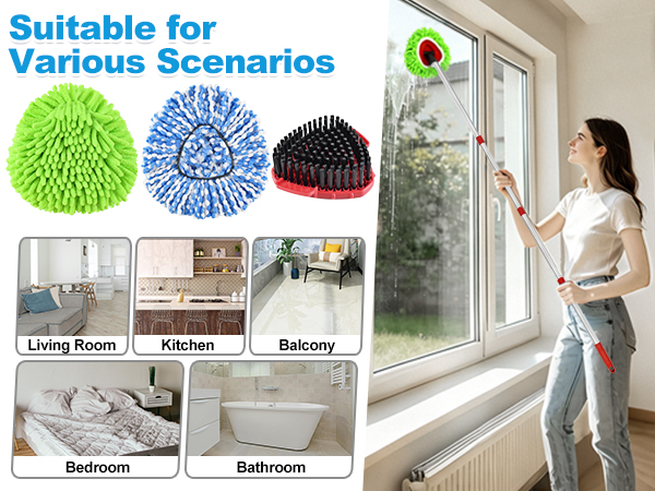 Mop Replace Heads Compatible with O-Cedar RinseClean 2 Tank Spin Mop System
