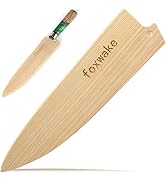 Foxwake Chef Knife Edge Guard, 8 Inch Wood Knife Sleeve, Knife Cover, Knife Sheath, Knife Blade C...