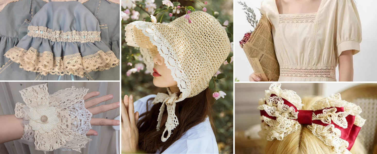 white lace ribbon trim