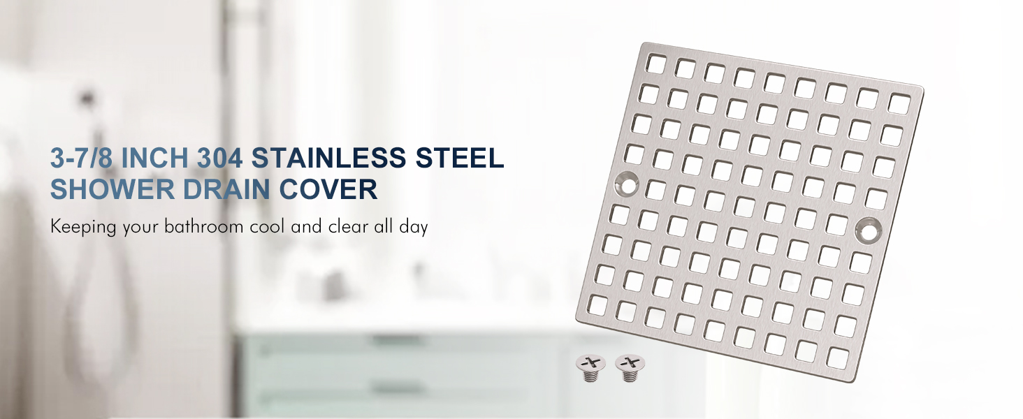 Brushed Nickel Shower Drain Cover