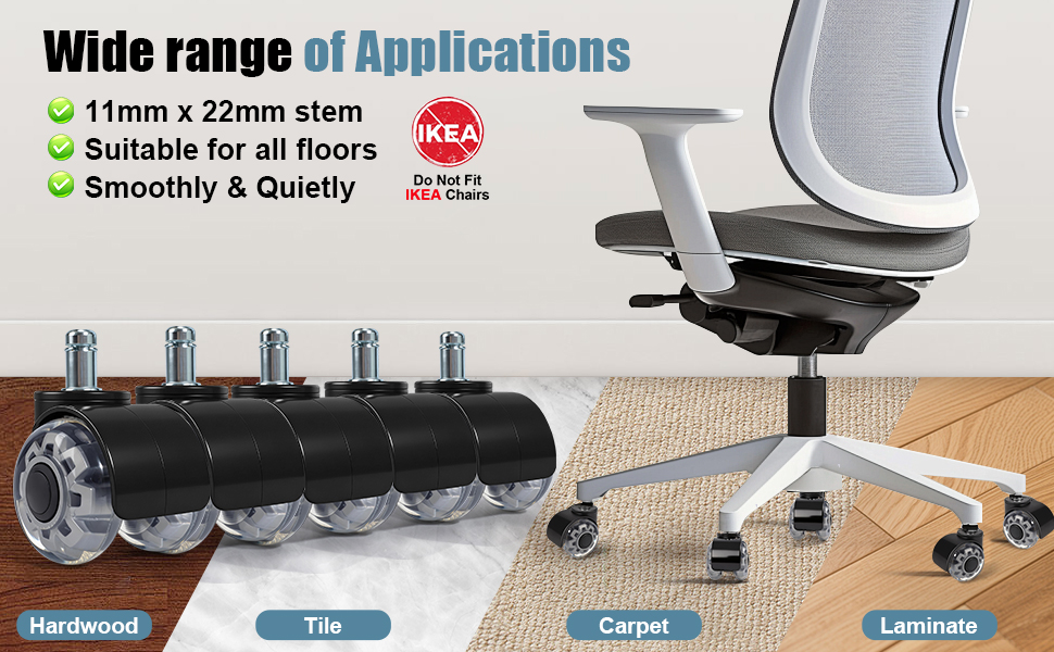 replacement wheels for office chair