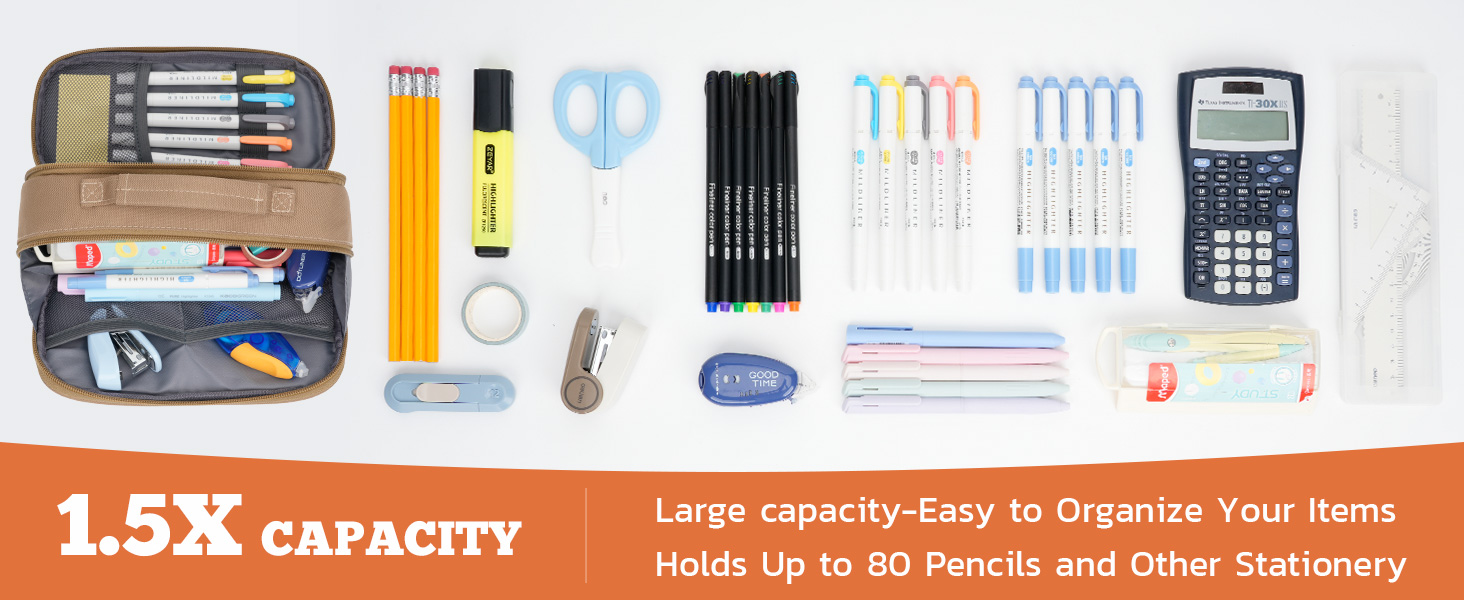 Extra Large Capacity Camo Pencil Pouch