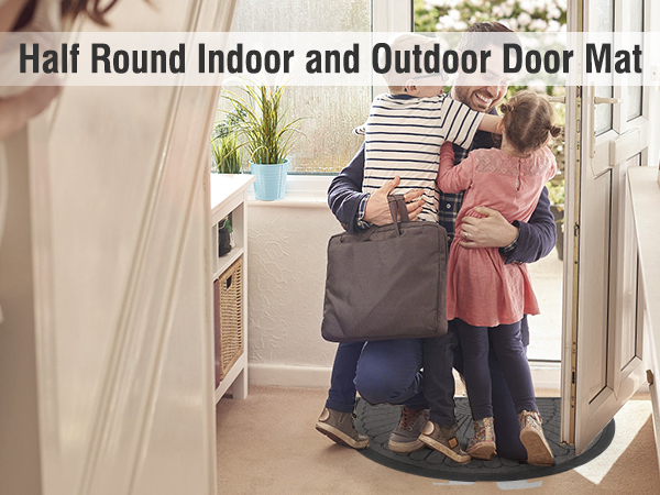half round front door mat outside doormat