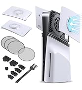 GRAUGEAR PS5 Pro Cooling & Dustproof Kit | Ventilated Faceplates + Air Filter + Dust Plugs | Redu...