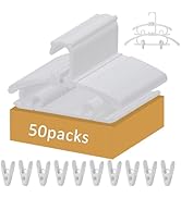 50 Pack Baby Clothes Hangers, 11-15 inch Adjustable Kid Hanger with Clips, Multifunctional Childr...