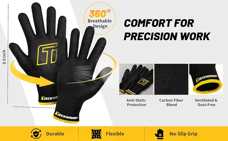 Work Gloves for Installers, Flexible Fit for DIY, Gardening & Home Repairs