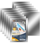 Performore Self Adhesive Plastic Mirror Sheets, 4x6 Inches Flexible Non Glass Body Mirror Tiles w...