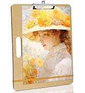Mkobon 13" x 17" Sketch Drawing Board, Art Board with Handle, Sturdy Clip and Rubber Band, Portab...