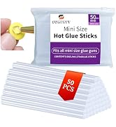 SUNFATT Mini Size Hot Glue Sticks,(50 Pcs) 5.9" x 0.27" Crystal Clear Glue Sticks Perfect for Hot...