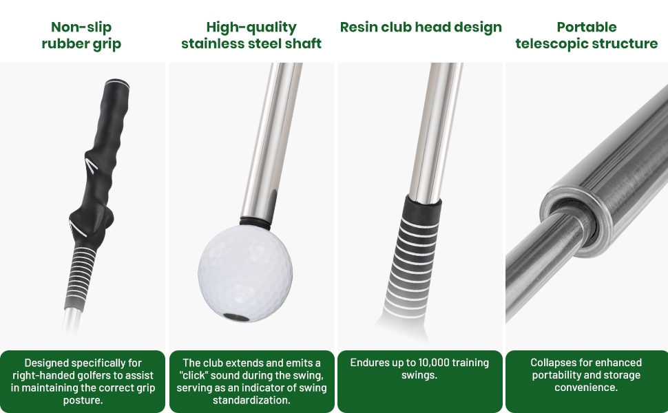 Retractable Golf Swing Training Aid