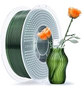 AMOLEN Translucent PLA Filament 1.75mm, Transparent 3D Printer Filament, Crystal PLA Olive Green,...
