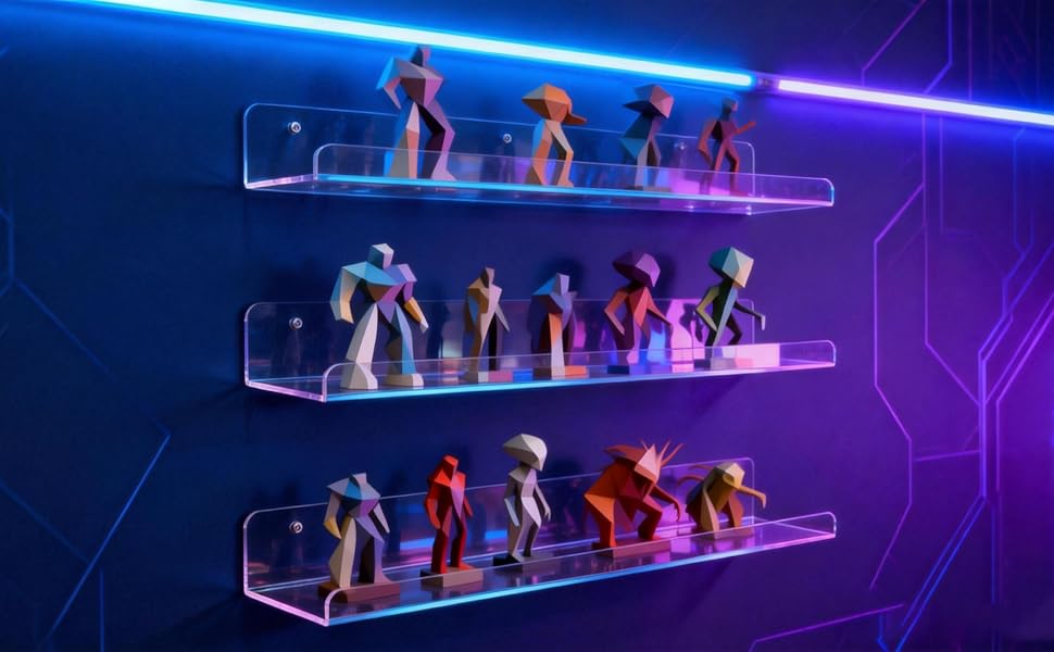 Clear Acrylic Floating Shelves