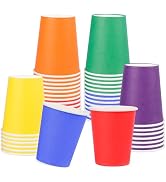 Sveikie 120-Pack 9oz Leakproof Disposable pastel paper cups Paper Cups for Hot/Cold Coffee, Tea, ...