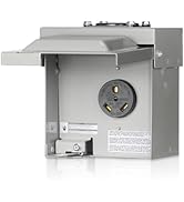 WILAWELS 30 Amp RV Outlet Box, 3R Enclosure-Rainproof Power Box with Receptacle Panel, 30 Amp NEM...