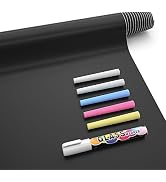 Nicpro Chalkboard Contact Paper, 17.7" X 78.7" (6.5 Feet) Self Adhesive Vinyl Blackboard Wallpape...