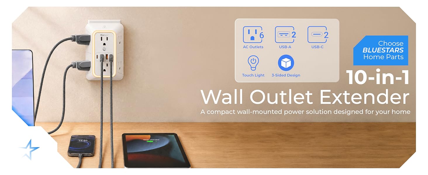 outlet extender wall extension outlet extender apartment essentials multi plug