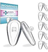 GMS Optical 11mm Air Bag Screw-in Silicone Nose Pads for Glasses, Sunglasses, and Eye Wear - 5 Pair