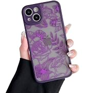 XIZYO for iPhone 13 Case, Floral Rose Cute Phone Case for Women Girls Aesthetic Pattern Print Sli...