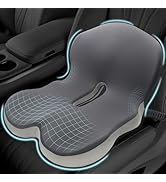 Seat Cushion for Truck Driver with Adjustable Strap, Memory Foam Chair Cushion for Sciatica, Back...