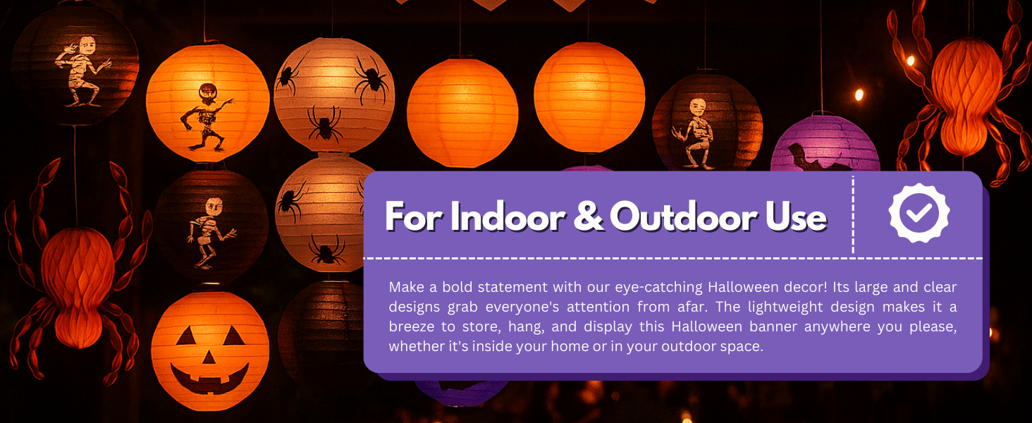 Halloween Banner Trick or Treat Halloween Banner for Fireplace Mantle Porch Party Decorations