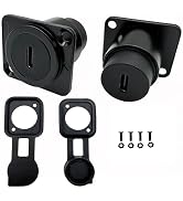 Halokny 2PCS USB-C Pass Through Connector D-Type, Type C Panel Mount Couplerr, Female to Female C...
