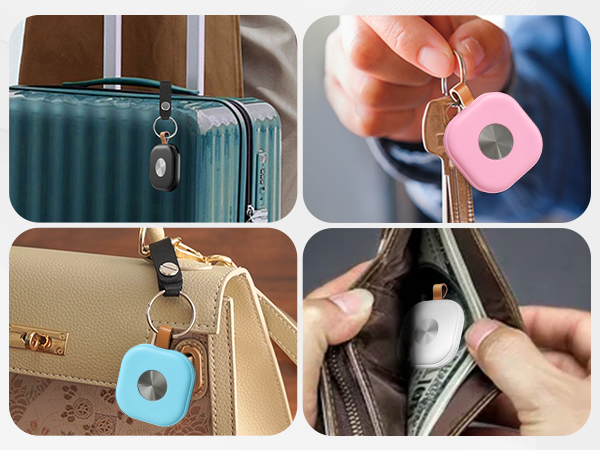 tracker tag iOS only key finder locator sound luggage tracking tags suitcases worldwide replaceable