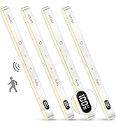 WILLED 3000K Closet Lights Motion Sensored, Battery Display, 60 LED Touch Light Bar, Motion Senso...