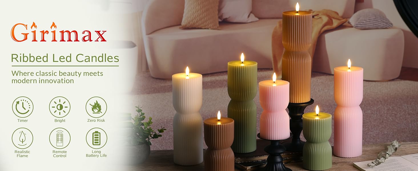 flameless pillar candles