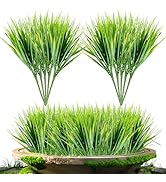 MAQIHAN 10 Artificial Grass Plant Outdoors - Faux Grass Fake Wheat Grass Decor Artificial UV Resi...