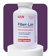 Rugby Fiber-Lax Tablets 500 Mg - Fiber Tablets for Women and Men - Occasional Constipation Relief...