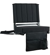SPORT BEATS Stadium Seats with Back Support Bleacher Chairs with Back and Cushion Thick Padded Bl...