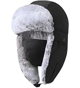 GADIEMKENSD Winter Trapper Hat with Ear Flap Chin Strap and Windproof Mask