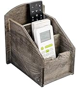 VERGOODR 3 Slot Rustic Wooden Remote Control Frame Media Organizer, Office Supply Storage Rack,Pe...