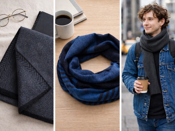 fullron men winter warm soft long scarf