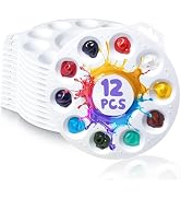 Halobios Paint Tray Palettes, Plastic Paint Pallets with Hanging Hole for Kids or Students to Pai...