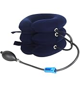Cervical Neck Traction Device,Three Tube Quick Inflation,Relieves Neck Shoulder Pain,Effectively ...