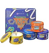 4 Pack 4oz Decorative Scented Candles, Strong Lavender & Lemon & Ocean & Vanilla, Soy Candles, No...