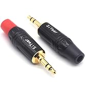 SiYear 3-Pole 3.5mm Stereo Headphone Jack Male Plug Repair Replacement Solder Adapter, 3.5mm (1/8...