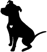 Black Decal Stickers Cute Pit Bull Dog Reflective Car Vehicle Body Window Decals Sticker Easy to ...