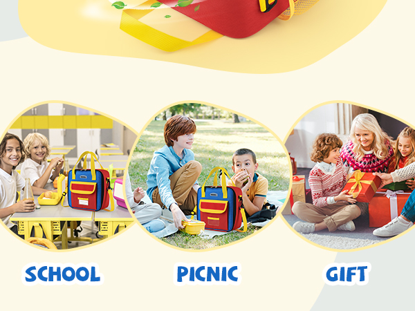 red blue lunch box kids for boy