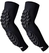 COOLOMG Arm Pads Padded Forearm Elbow Sleeves Protection Support for Football Basketball Volleyba...