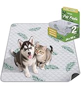WanpeeGoo Washable Pee Pads for Dogs, 2Pack Reusable Puppy Pads, Super Absorbent & Leakproof Dog ...