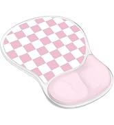 Gel Mouse Pad with Wrist Rest for Mouse Ergonomic Mouse Wrist Rest Non-Slip Silicone Checkered Mo...