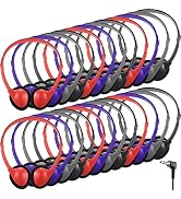 Konohan 32 Pack Headphones Bulk for School Student Classroom Set of Headphones Wire Headset Adjus...